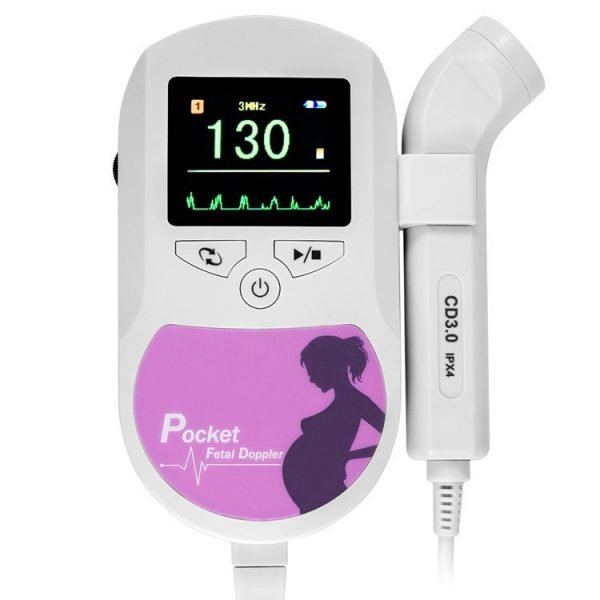Фетален доплер, професионален CONTEC Baby Монитор LCD A+ 3Mhz, доплер, уред за проследяване на пулса при бременност, Фетален доплер - Image 4