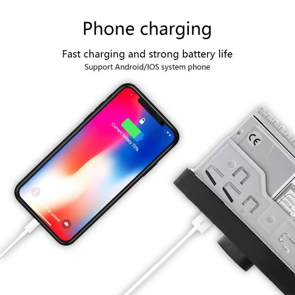 Мултимедия плеър за кола, радио Bluetooth, с два USB входа, блутут автомобилен плеър с екран за Автомобил, Блутут авто касетофон, музика, MP3, единичен дин - Image 7