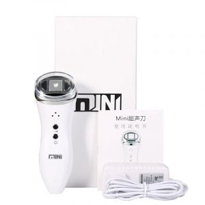 Мини HIFU за дълбок лифтинг с RF и LED светлини, Уред против бръчки и торбички под очите