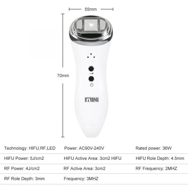 Мини HIFU за дълбок лифтинг с RF и LED светлини, Уред против бръчки и торбички под очите - Image 8