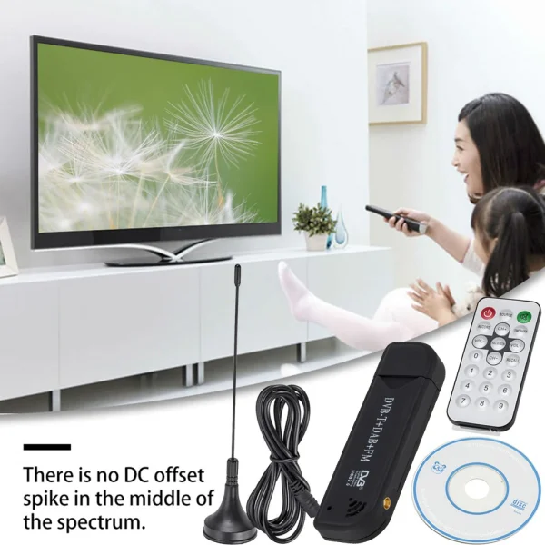 ТВ тунер за цифрова телевизия, цифров TV тунер за лаптоп, компютър, антена, USB, DVB-T, DVB-T2, DAB FM радио - Image 3