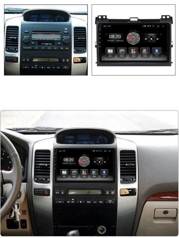 Мултимедия, Навигация Toyota Prado 120, Land Cruiser, Android, Ланд Крузер, Carplay, Waze, Андроид, 2002, 2003, 2004, 2005, 2006, 2007, 2008, 2009 година - Image 3