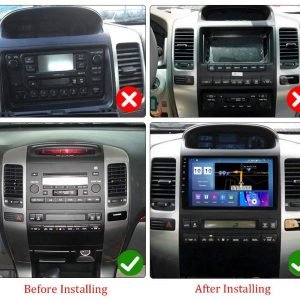 Мултимедия, Навигация Toyota Prado 120, Land Cruiser, Android, Ланд Крузер, Carplay, Waze, Андроид, 2002, 2003, 2004, 2005, 2006, 2007, 2008, 2009 година