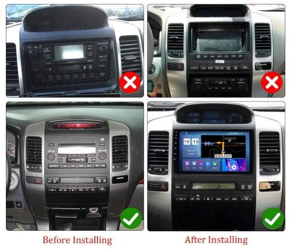 Мултимедия, Навигация Toyota Prado 120, Land Cruiser, Android, Ланд Крузер, Carplay, Waze, Андроид, 2002, 2003, 2004, 2005, 2006, 2007, 2008, 2009 година - Image 2