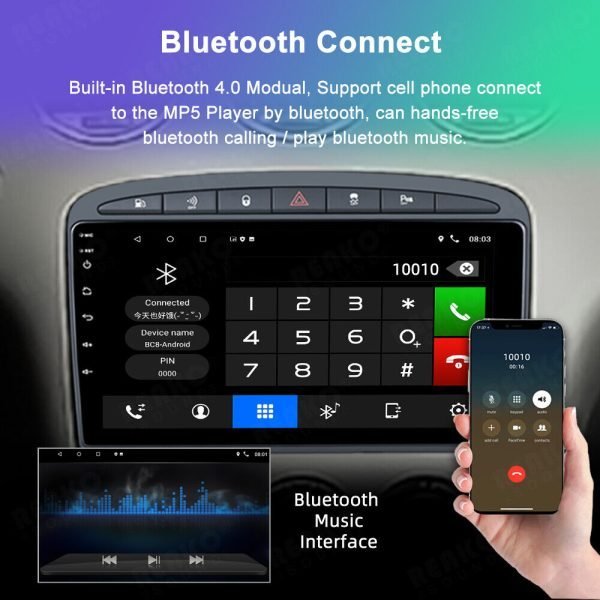 Мултимедия, Peugeot 408, 308, Навигация Android, Waze, Carplay, Андроид Auto, Пежо 408, 2DIN, плеър - Image 6