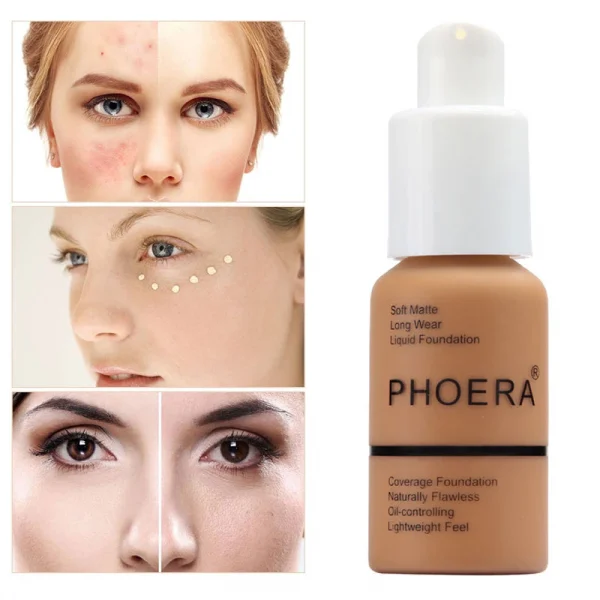 Фон дьо тен Phoera, течна матова основа, крем за проблемна кожа Фоера фондьотен - Image 6