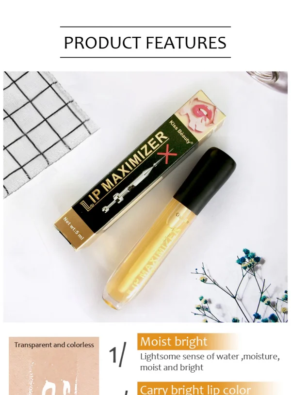 LipMaximizer с морски колаген, течен хиалурон за устни, витамин Е, мед - Image 6
