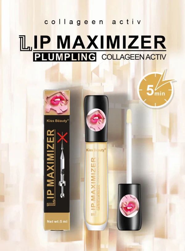 LipMaximizer с морски колаген, течен хиалурон за устни, витамин Е, мед - Image 9