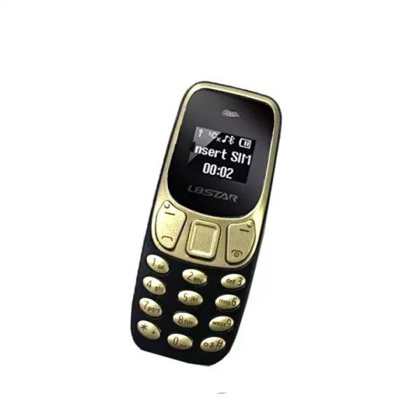 Мини телефон, черен със златно, мини телефон Нокия, GSM, малък 3310, L8Star BM10, mini Nokia