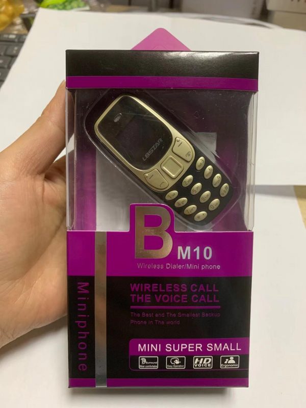 Мини телефон, черен със златно, мини телефон Нокия, GSM, малък 3310, L8Star BM10, mini Nokia - Image 2