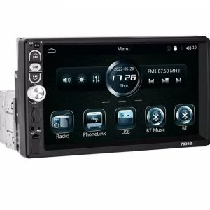 Мултимедия плеър за кола единичен дин, Carplay, Android Auto, тъчскрийн, USB, блутут MP3 с екран 7 инча, с дисплей за Автомобил CD, Универсална мултимедия за кола, универсален MP3 плеър за автомобил с дисплей 7 инча