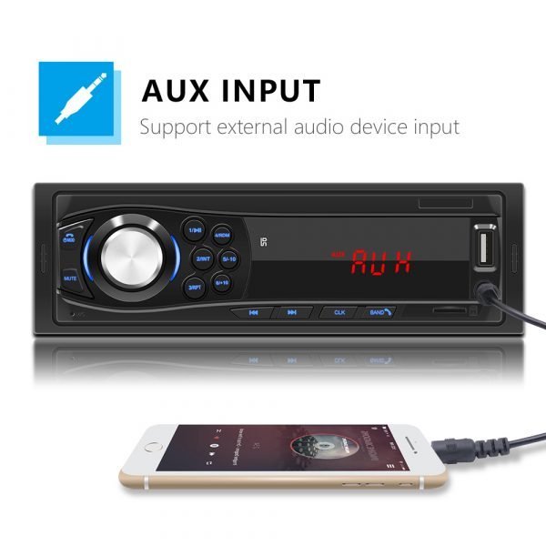 MP3 Плеър за кола, за разговори с Блутут, флашка, единичен дин за автомобил, музикален радио плеър за кола, авто касетофон - Image 5