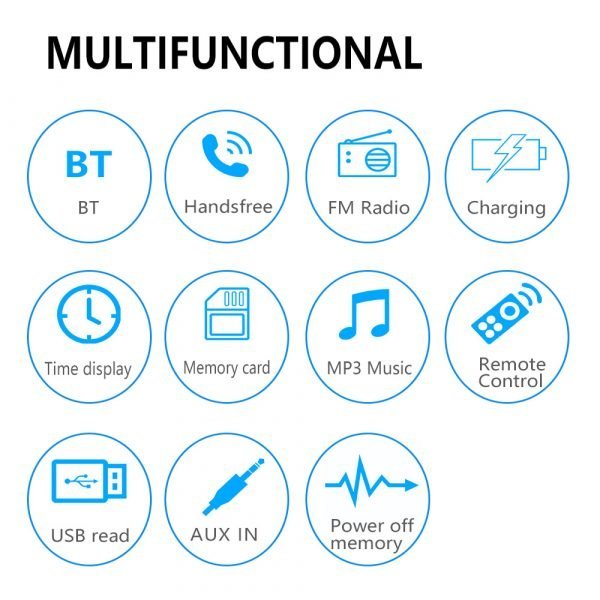 MP3 Плеър за кола, за разговори с Блутут, флашка, единичен дин за автомобил, музикален радио плеър за кола, авто касетофон - Image 15