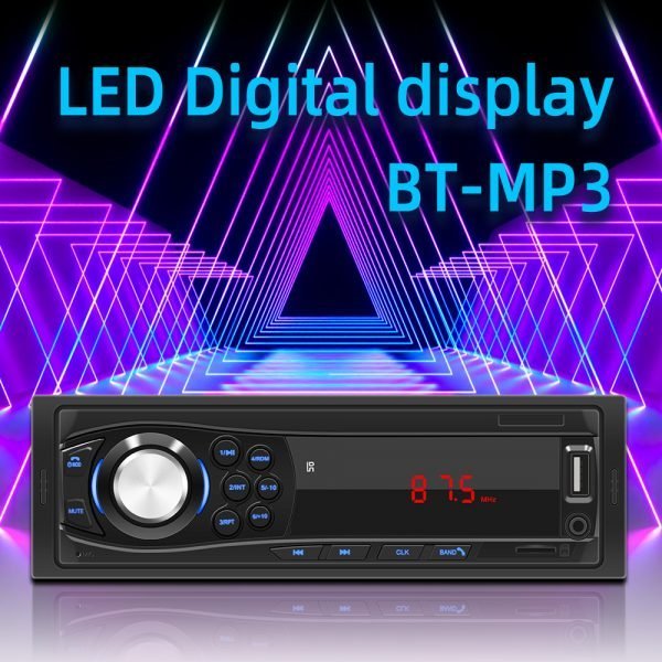 MP3 Плеър за кола, за разговори с Блутут, флашка, единичен дин за автомобил, музикален радио плеър за кола, авто касетофон - Image 2