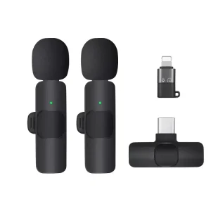 Микрофон за Смартфон, Type C, IPhone, за Android, микрофони, безжичен, жак, за интервю, с букса Type-C, Безжичен петличен микрофон, DSLR камера, лаптоп, компютър