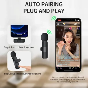 Микрофон за Смартфон, Type C, IPhone, за Android, микрофони, безжичен, жак, за интервю, с букса Type-C, Безжичен петличен микрофон, DSLR камера, лаптоп, компютър