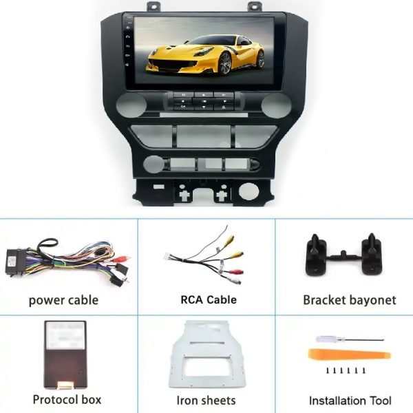 Мултимедия, Двоен дин, за Ford Mustang, Навигация, за Ford, din, плеър, Android, Форд Мустанг, Ford Mustang 2015, 2016, 2017, 2018, 2019, 2020 година - Image 7