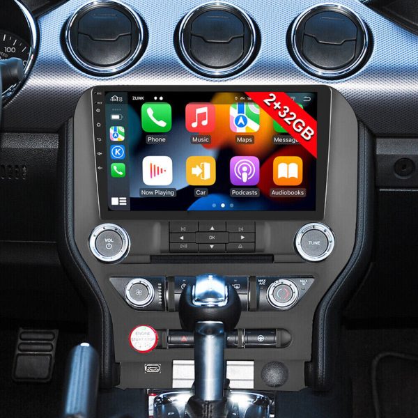 Мултимедия, Двоен дин, за Ford Mustang, Навигация, за Ford, din, плеър, Android, Форд Мустанг, Ford Mustang 2015, 2016, 2017, 2018, 2019, 2020 година - Image 2