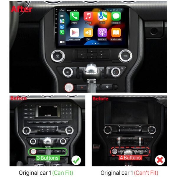 Мултимедия, Двоен дин, за Ford Mustang, Навигация, за Ford, din, плеър, Android, Форд Мустанг, Ford Mustang 2015, 2016, 2017, 2018, 2019, 2020 година - Image 4