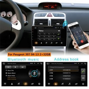 Мултимедия за Peugeot 307, Двоен дин, Навигация, Carplay, Waze, Android Auto, Пежо 307, радио плеър, Peugeot 307, 2007, 2008, 2009, 2010, 2011, 2012, 2013