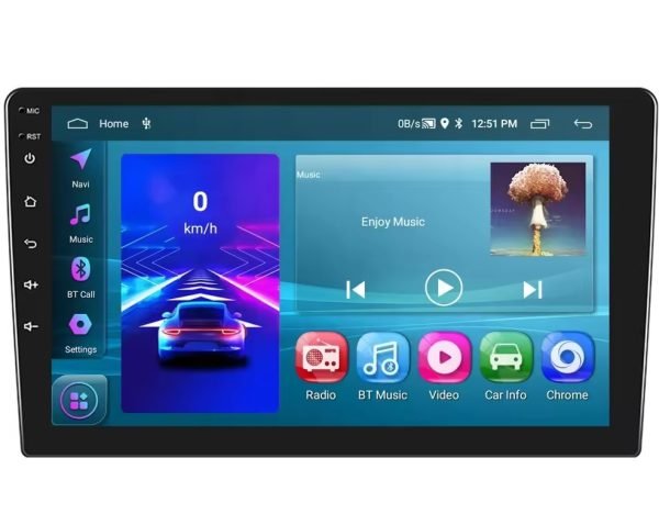 Мултимедия, за кола, автомобил, с Android плеър, 2 DIN, двоен дин, навигация, Android Auto, Car play 2+64 GB, 10 инча, навигация, универсална 10"