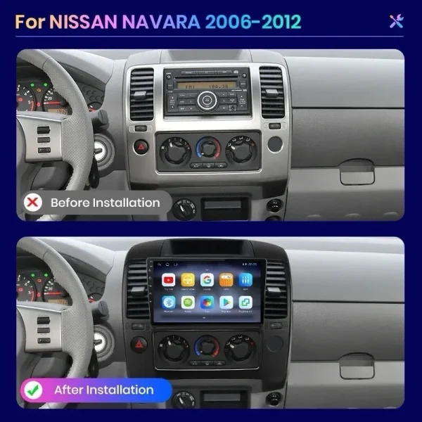 Мултимедия, Двоен дин, за Nissan NAVARA, Андроид, Навигация, Нисан Навара, Дин плеър екран Android - Image 8