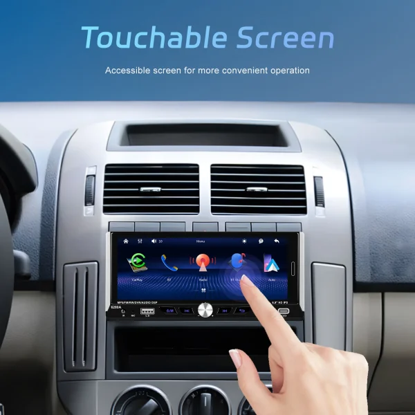 Мултимедия, плеър, Carplay, Android Auto, единичен дин, навигация, за кола, камера, автомобил, 1DIN - Image 6