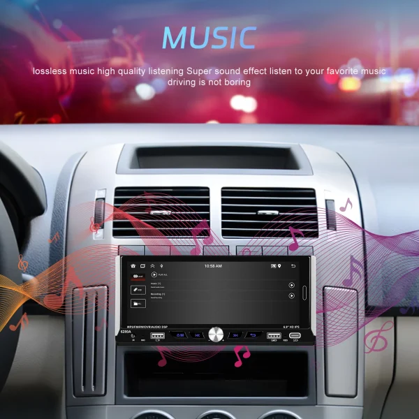 Мултимедия, плеър, Carplay, Android Auto, единичен дин, навигация, за кола, камера, автомобил, 1DIN - Image 5