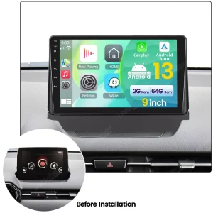 Мултимедия за Mazda CX-3, Mazda 2, Навигация, Carplay, Android Auto, Waze, Мазда CX3, 2014, 2015, 2016, 2017, 2018, 2019, година