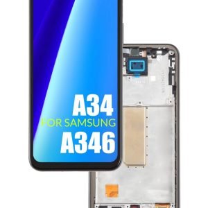 Дисплей за Samsung Galaxy A34, 5G, A346, тъч скрийн, с рамка, екран, тъчскрийн, A346, A346E, A346B, A346M​