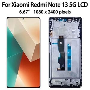 Дисплей за Xiaomi Redmi Note 13, 10X, тъч скрийн, с рамка, екран, Xiaomi, Note 13, тъчскрийн, 5G