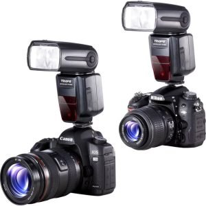 Универсална светкавица, TTL, бърза професионална светкавица, за фотоапрат, Canon, Nikon, фото камера, Водещо число GN58