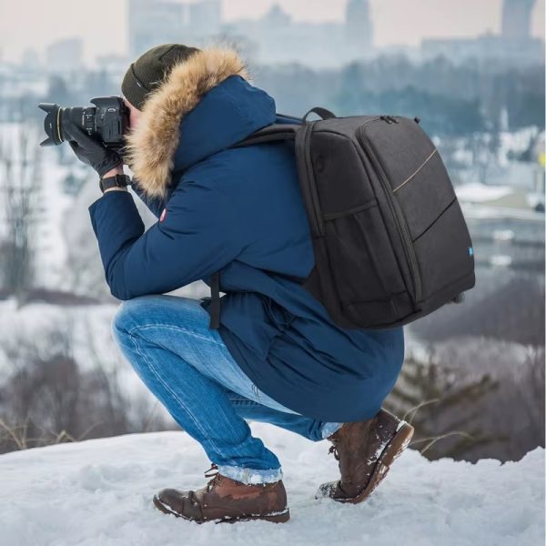 Водоустойчива раница за фотоапарат, раница, фотографска чанта, с органайзер, камера, за аксесоари, за обектив, DSLR - Image 5
