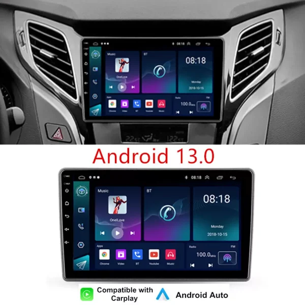 Мултимедия за Hyundai i40, навигация, Android, двоен дин, плеър, Hyundai i40, екран Андроид, 2010, 2011, 2012, 2013, 2014, 2015, 2016, 2017, 2018, 2019, година - Image 6