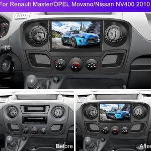 Мултимедия за Renault Master, Nissan NV400, Opel Movano, Двоен дин, Android Навигация, плеър Андроид, 2010, 2011, 2012, 2013, 2014, 2015, 2016, 2017, 2018, 2019, 2020, 2021, година