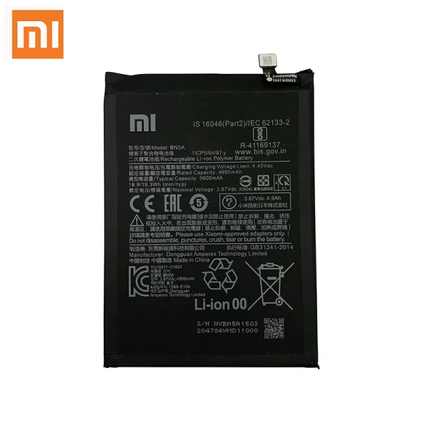 Батерия BN5A, 5000mAh за Xiaomi POCO mi3, pro mi 3, Redmi Note 10 5G, Redmi 10, батерия - Image 3