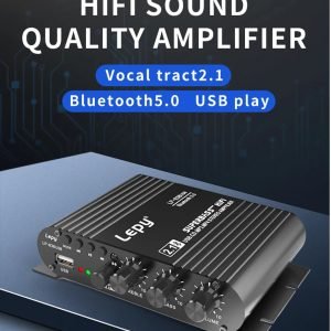 Аудио усилвател за тонколони и бас, стерео аудио система, Bluetooth, USB, флашка, домашен, автомобилен, AUX, субуфер, Блутут, за дома, за автомобил