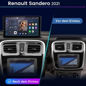 Мултимедия за, Dacia Sandero, Logan, Навигация, Android, Renault Sandero, DACIA, 2 DIN, двоен дин, 2014, 2015, 2016, 2017, 2018, 2019, 2020, 2021, година