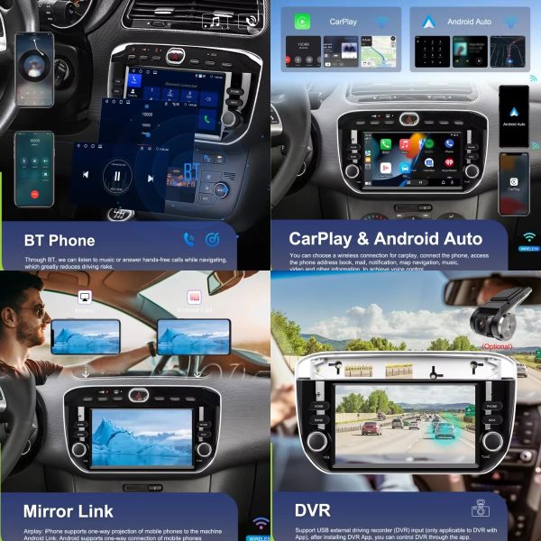 Мултимедия за Fiat Punto, Android, Фиат Пунто, Навигация, Двоен дин, дисплей, Андроид плеър, 2012-2016 - Image 9