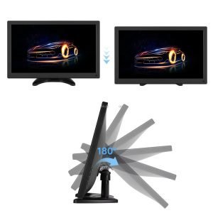 Монитор, 12v, 15.6” IPS, FULL HD Монитор за кола, камион, автомобил, компютър, HDMI, VGA с говорители