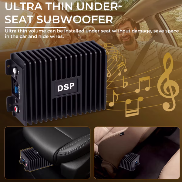 Автомобилен DSP усилвател 4 канала 4×80W за Android мултимедия и плеър, стъпало за кола, автомобил - Image 4