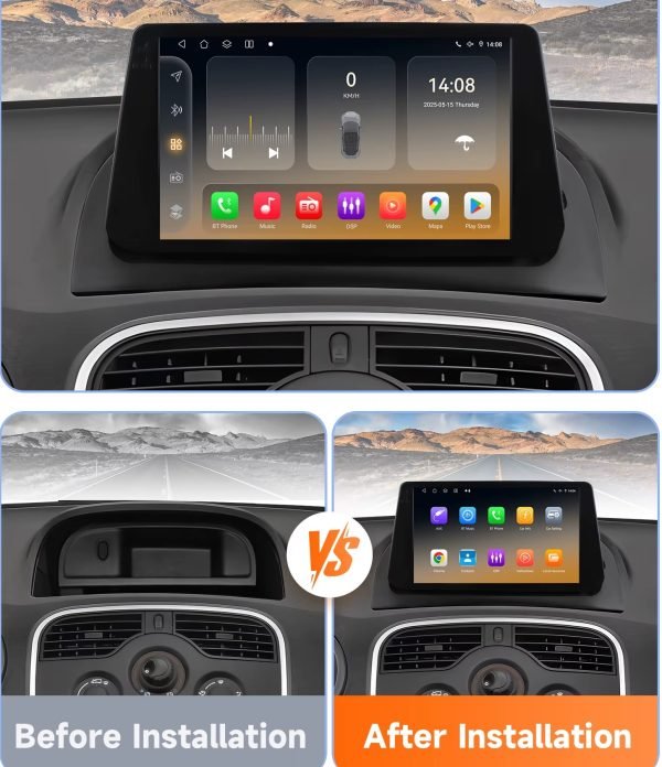 Мултимедия за Renault Kangoo 2 2008-2018, навигация, Android Auto, Carplay, Waze, Андроид Рено Канго - Image 7