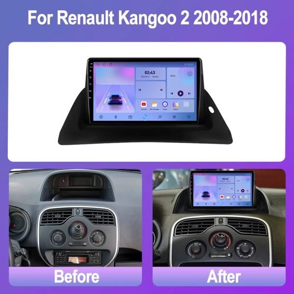 Мултимедия за Renault Kangoo 2 2008-2018, навигация, Android Auto, Carplay, Waze, Андроид Рено Канго - Image 5