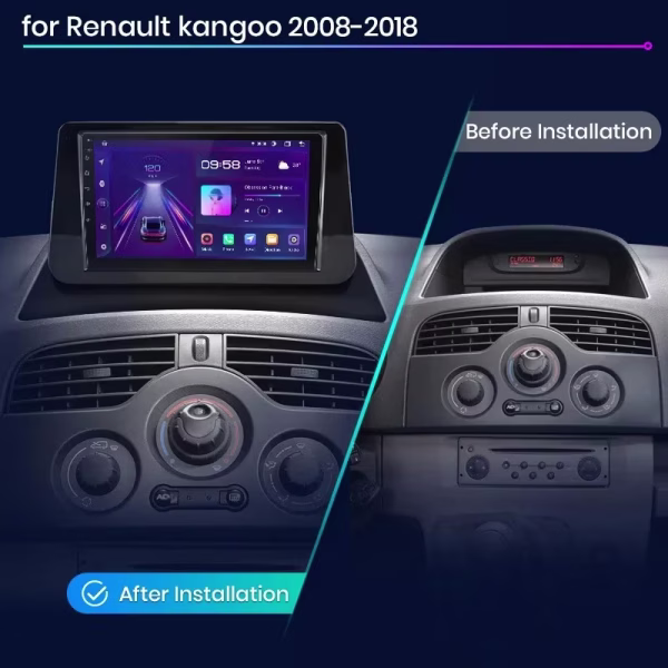 Мултимедия за Renault Kangoo 2 2008-2018, навигация, Android Auto, Carplay, Waze, Андроид Рено Канго - Image 3